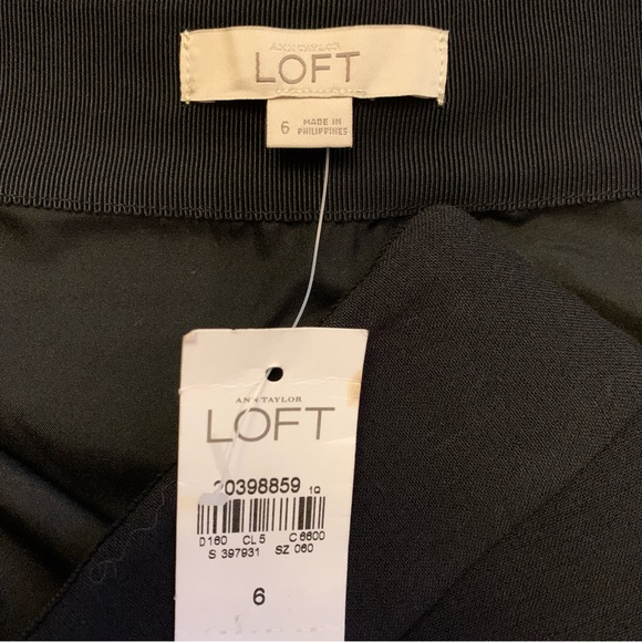 LOFT Woman’s Size 6 Skirt Black NWT - Picture 5 of 16